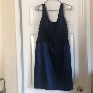 Blue shimmery cocktail dress